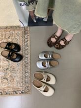 [不含税]厚底勃肯鞋包头半拖鞋女外穿2026新款一脚蹬丑萌博肯鞋