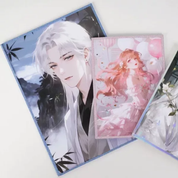 Custom-made thickened high-definition paper with gold foil lamination for 2D anime fan art drawing boards