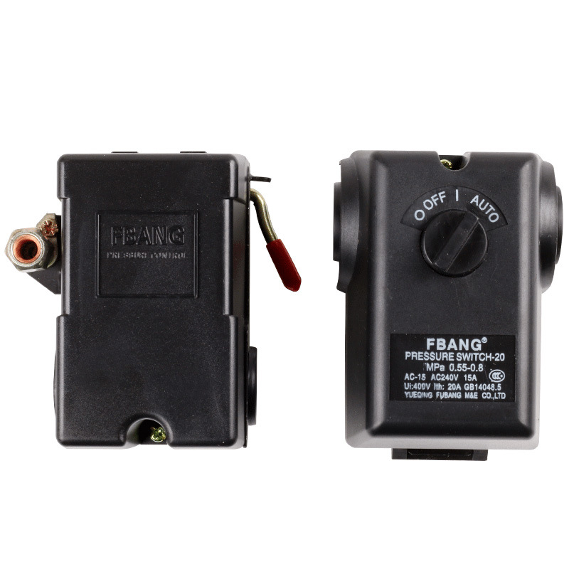 NIFA fábrica directa compresor de aire interruptor de control de presión 0.8MPA perilla horizontal de presión de aire interruptor automático