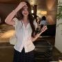法式好看夏花单穿衬衫