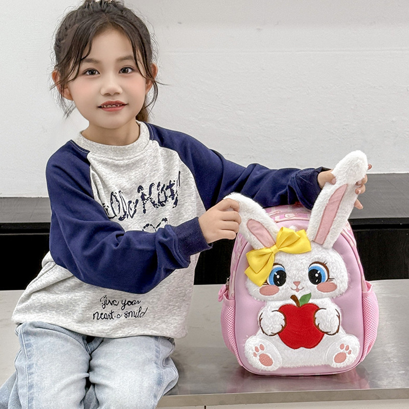 Mochila infantil, bonita conejo, niñas, mochila preescolar, 3 años, 5 años, mochila para niños, dinosaurios de dibujos animados