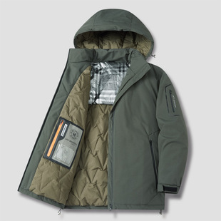 Winter Men's plus size Loose Casual Cotton-padded Clothes Trendy Hooded Sports Bread Suit Graphene Inner Warm Cotton-padded Coat Men