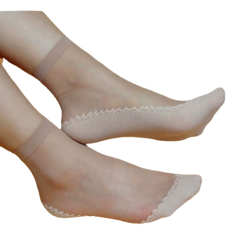 Носки в стойке оптом женские бархатные впитывающие пот Нескользящие массажные трубки с хлопковой подошвой короткие шелковые носки весна лето осень