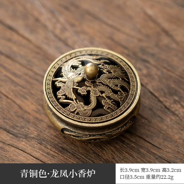 Bronze copper Incense burner, dragon and phoenix