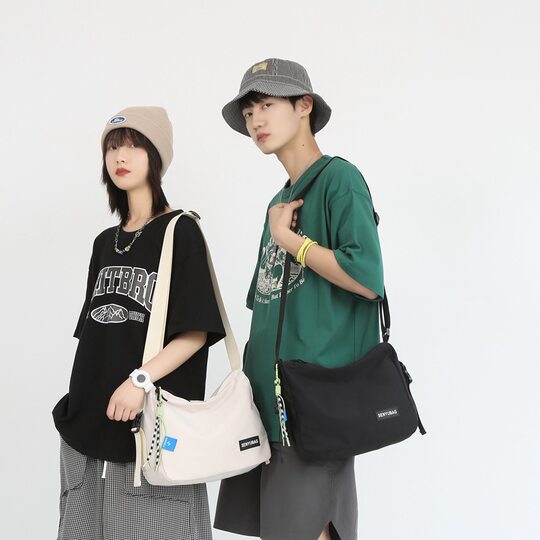 Messenger Bag Men's Instagram Style Fashionable 2024 New Arrival Large Capacity Men's Bag Canvas Messenger Bag Women's Casual Shoulder Bag