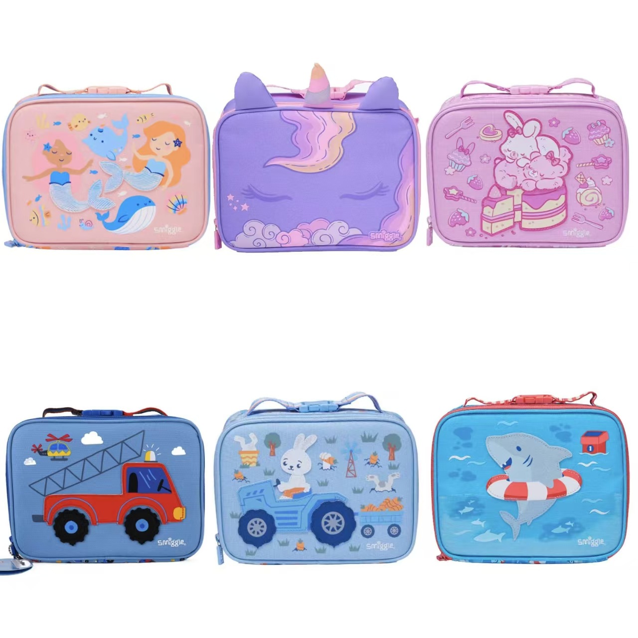 Australian Smiggle Single-Layer Satchel Meal Bag Primary School Student Meal Bag Kidsren's Waterproof Insulation Bag