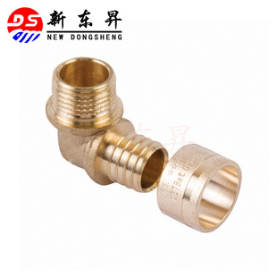 Floor heating pipe fittings PEX joint all copper outer wire elbow slip tight joint Spain AENOR South Africa SABS