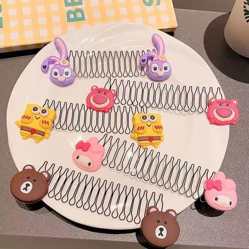 Hair Styling Tool for Children's Frizzy Hair, Invisible Rear Hair Tamer, Frizzy Hair Roller for Little Girls, Dance Hair Pin Comb