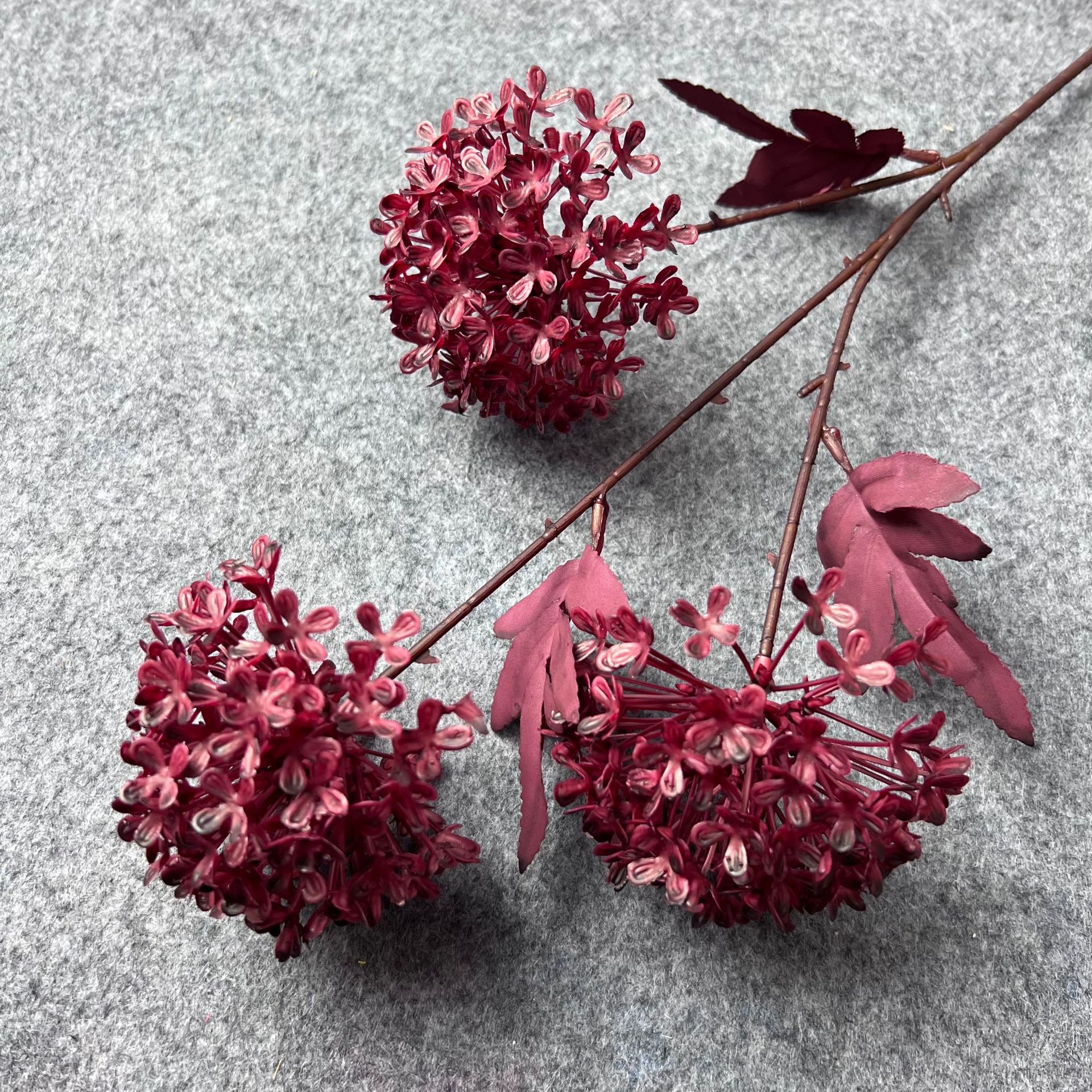 Wood hydrangea deep burgundy