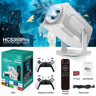 Cross-Border Hcs350Pro Projector Game Console 4K Android Wifi 6g Smart Game Controller Hd Projector