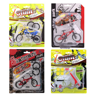 Finger Bicycle Motorcycle Skateboard Blister Card Mini Bicycle Model Sports Children's Toys Cross-Border
