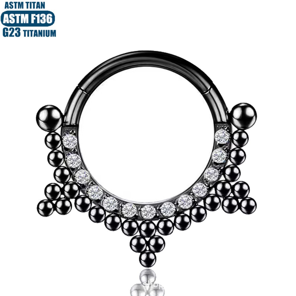 Silver pointed spike labret stud material detail