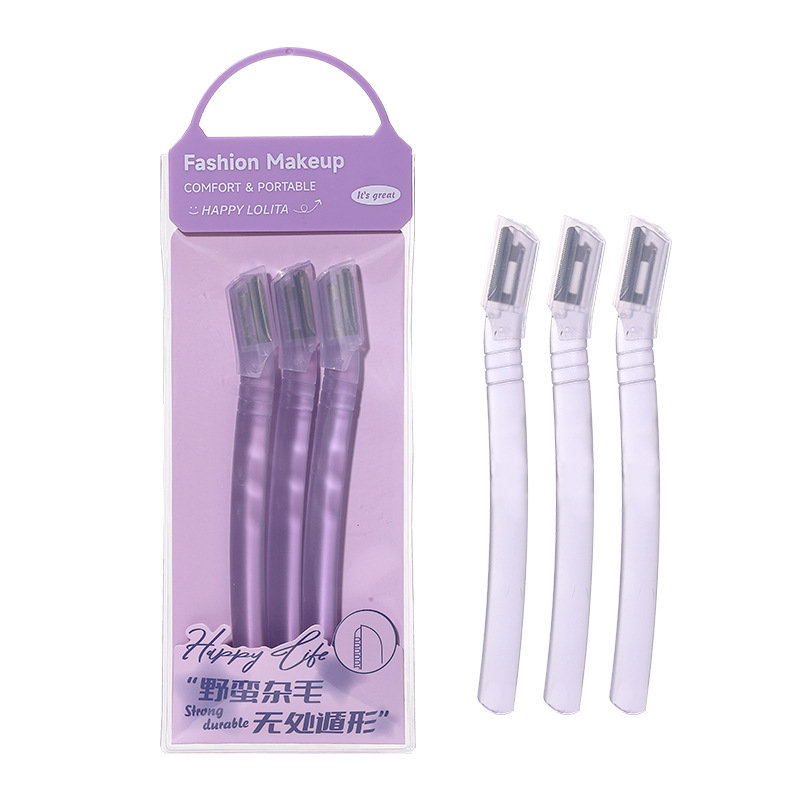 LMLTOP Paquete de 3 recortadores de cejas plegables, herramientas de belleza, cuchillas para cejas, juego de rasuradores de cejas para mujer A0369