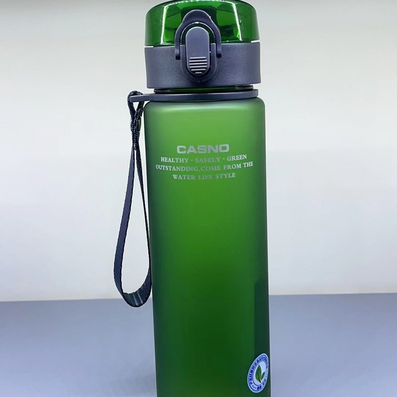 Cassino esmerilado deportes taza de agua portátil de plástico taza para hombres y mujeres creativo estudiante portátil hervidor con tapa espacio taza