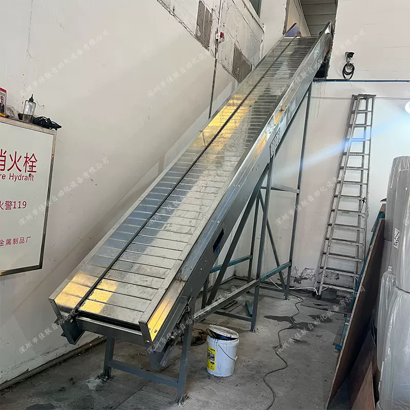 重型链板输送机工业用冲孔式金属板链输送机食品不锈钢链板输送线