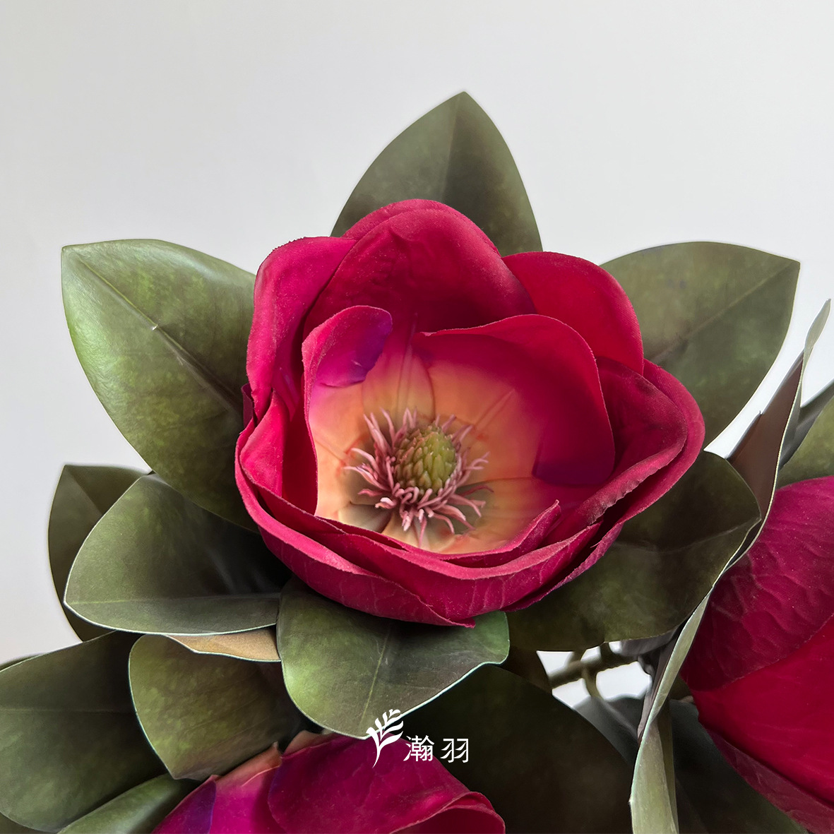 Gran rama de precio 3 cabezas sensación de mano Hangzhou flor de imitación magnolia vestido para el hogar accesorios de fotografía ramo de mesa de boda