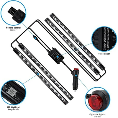 Other lights 1-to-4 Car Interior Led Footwell