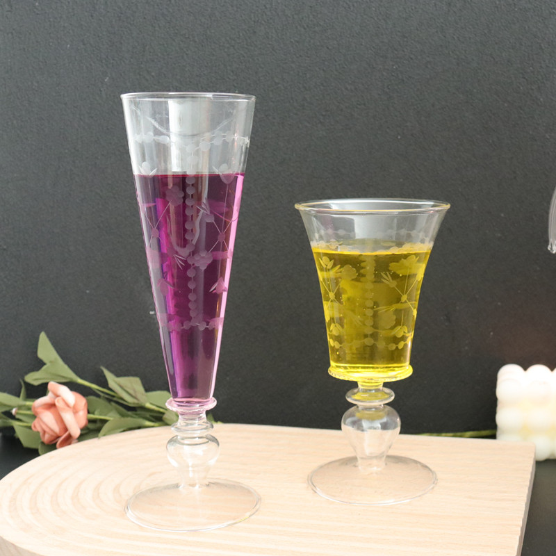 Copa copa de vino Copa tallada champán vidrio borosilicato yogur taza de jugo