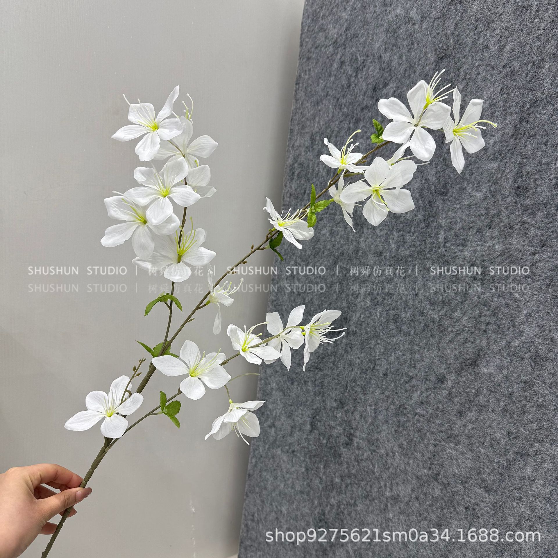 Seda colgante 3 tenedores jazmín-blanco