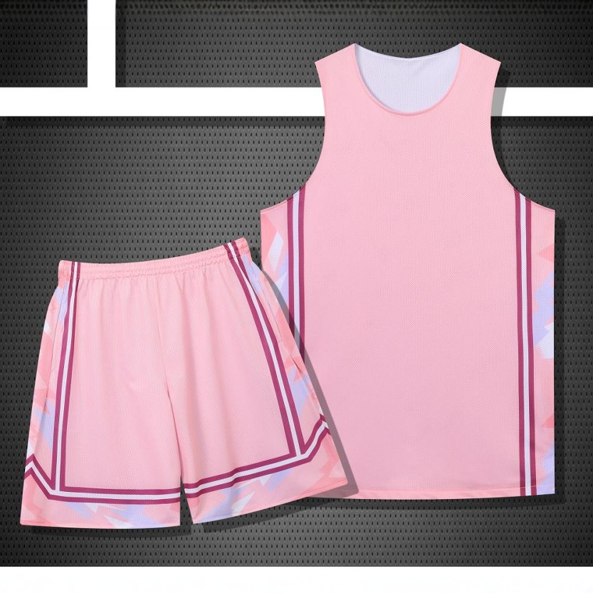 速干美式篮球套装男子比赛球衣套吸湿无袖美式篮球服套装定 制