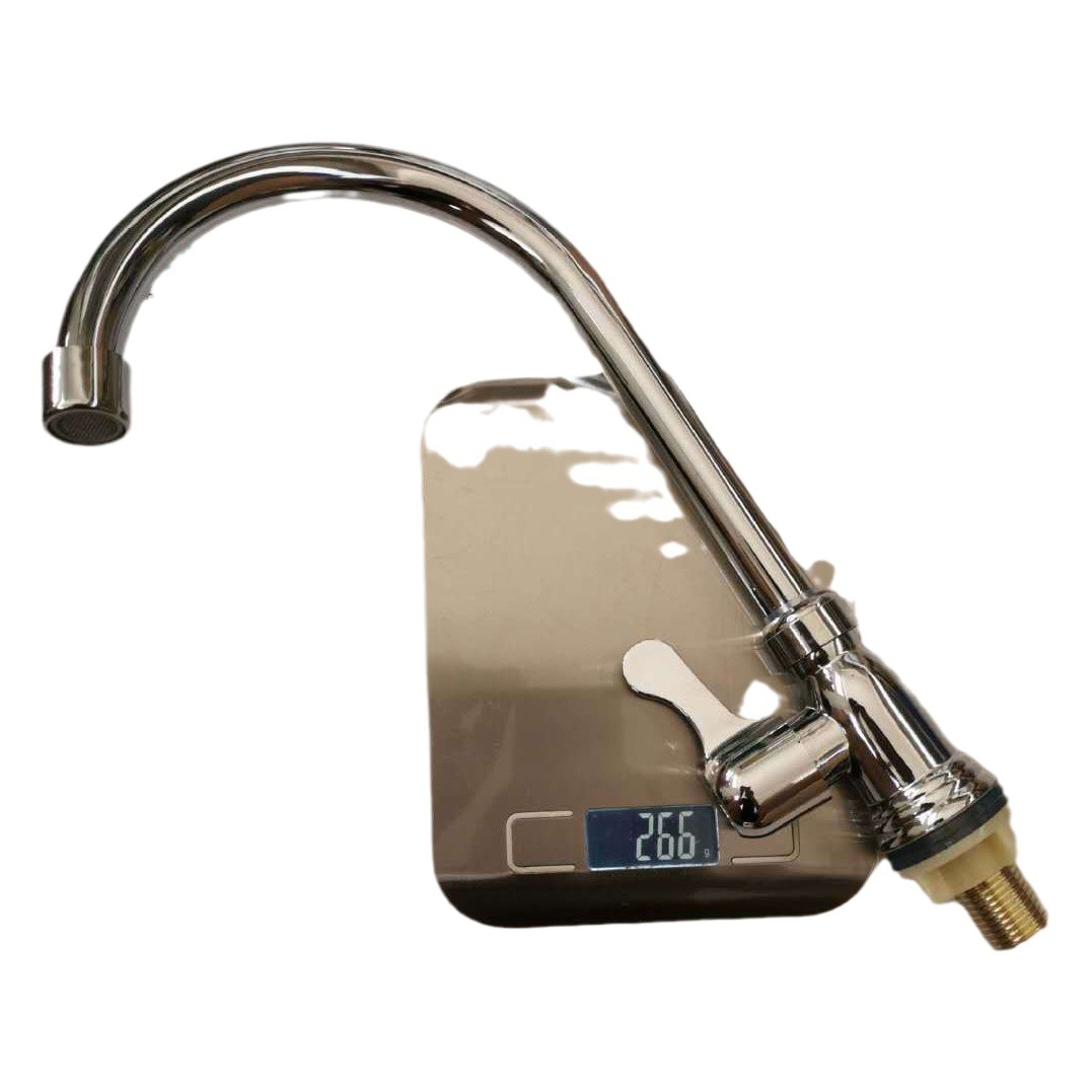 304 Stainless Steel Single Cold Kitchen Faucet Wash Basin Sink Basin Anti-Splash Single Cold Faucet