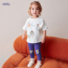 Little maven欧美跨境女童套装可爱卡通宝宝童装夏季儿童套装批发