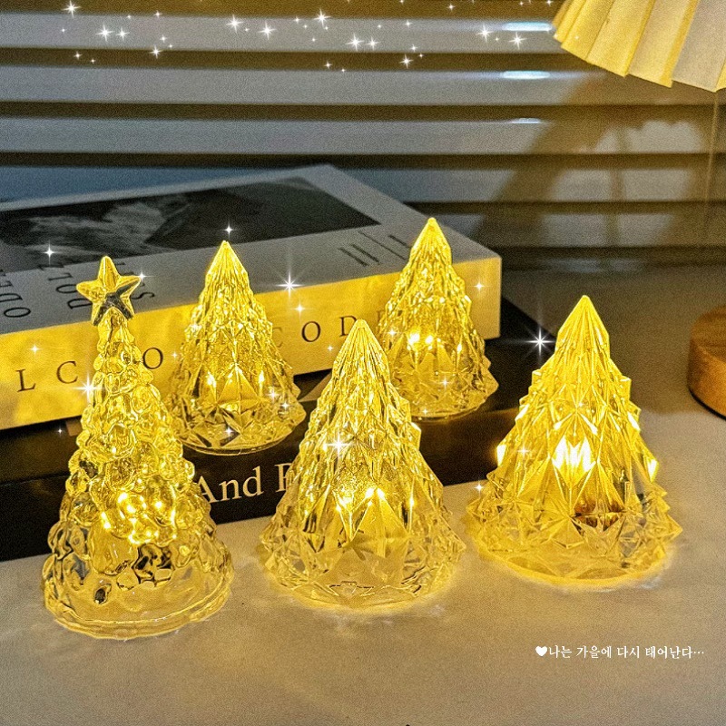 Árbol de Navidad estrellas noche lámpara habitación decoración Iceberg atmósfera lámpara decoración de escritorio regalos de Navidad al por mayor