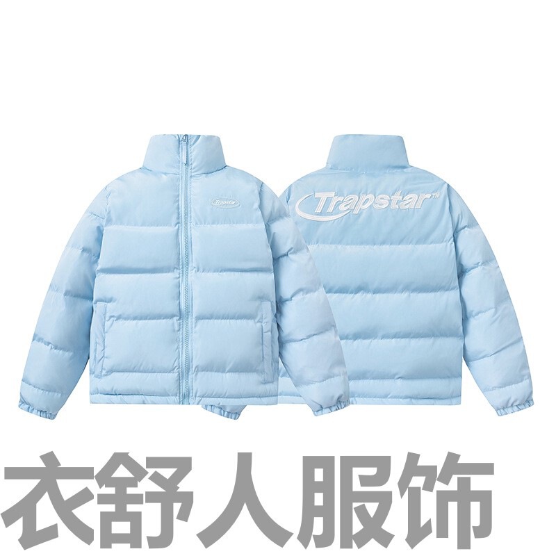 Trendy Brand Trapstar Winter Trendy Casual Collar Men's Cotton-padded Jacket Back Embroidered Warm Sweatshirt suit Jacket