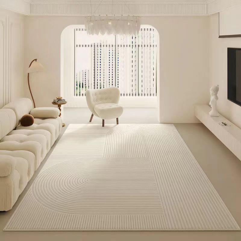 Cachemira francesa alfombra de sala de estar sensación de gato grueso alfombra de cama de dormitorio alfombra de mesa de té de lujo ligera