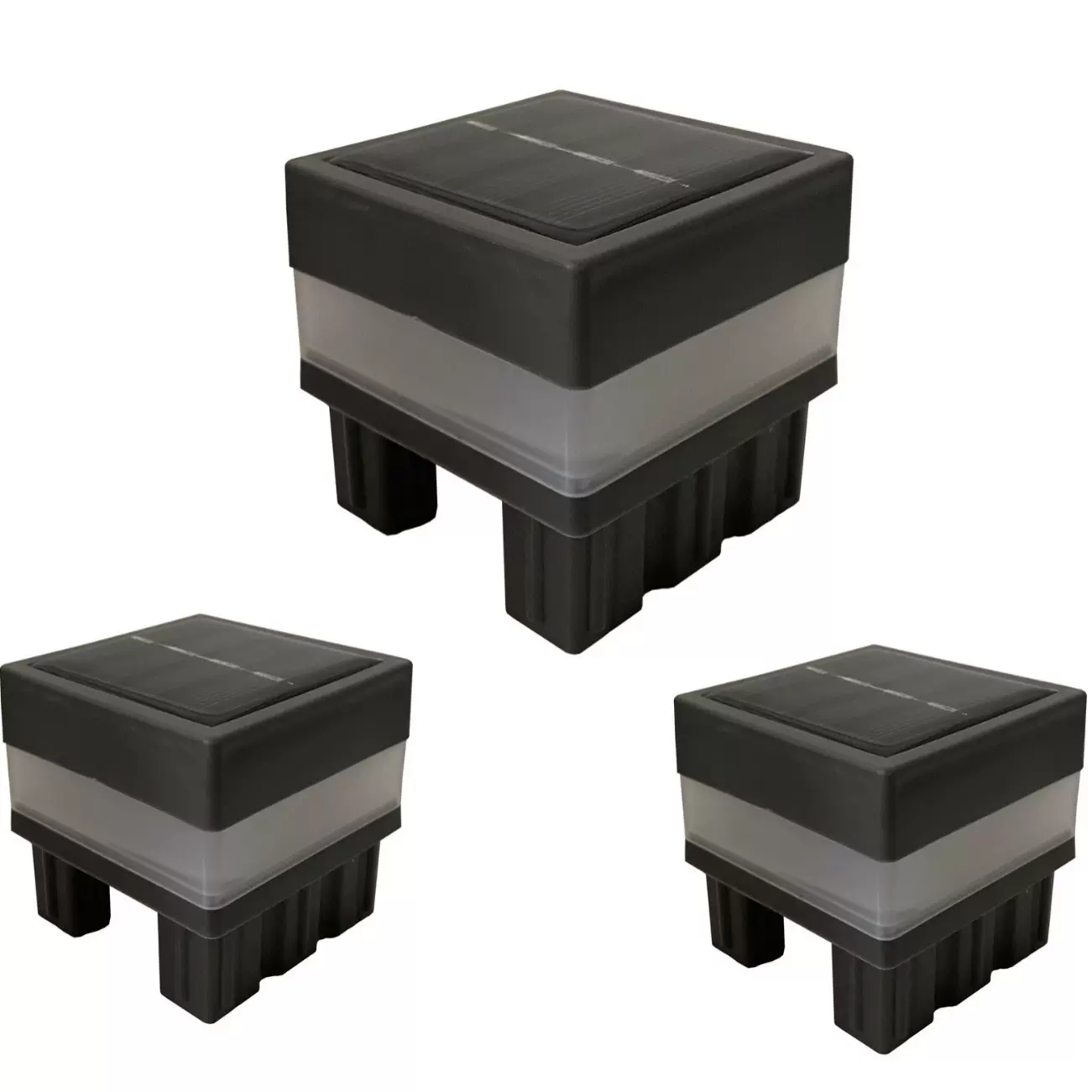 新品太阳能柱头灯 7X7铝方管PVC管专用柱头灯 木栅栏灯防水