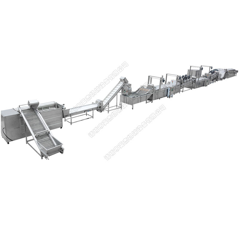 Commercial full-automatic potato chips frying line manufacturer French fries frying line snack food frying machine