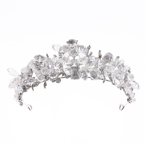 European heavy industry crystal bridal crown tiara princess dinner crown accessories dress bun hair photo studio photo hair accessories
