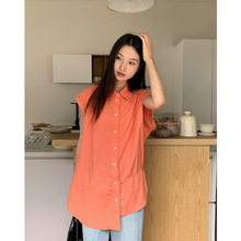 【年中清仓钜惠】飞袖小衫女装韩版衬衫短袖宽松天丝上衣22210