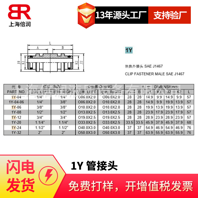 倍润快换外接头SAEJ14671Y