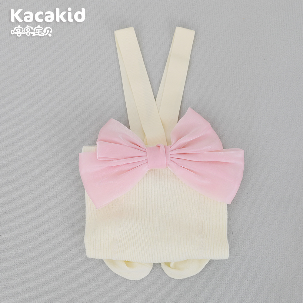 Pantimedias de correa para bebé de primavera y otoño cuidadosamente seleccionadas, pantimedias de protección del vientre de cintura alta, leggings de color sólido para bebés y niños pequeños