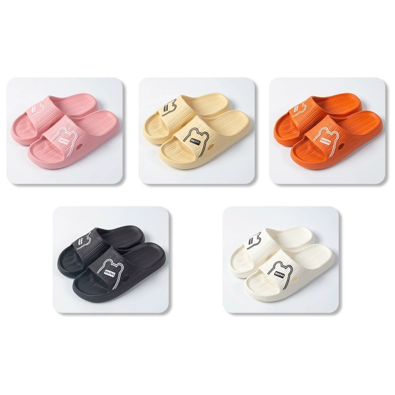 Интернет-знаменитости Симпатичные бордюры Медведь Девушка Сердце Прохладные Тапочки Женская верхняя одежда Модные повседневные Мягкие толстые нижние тапочки Eva One-Word