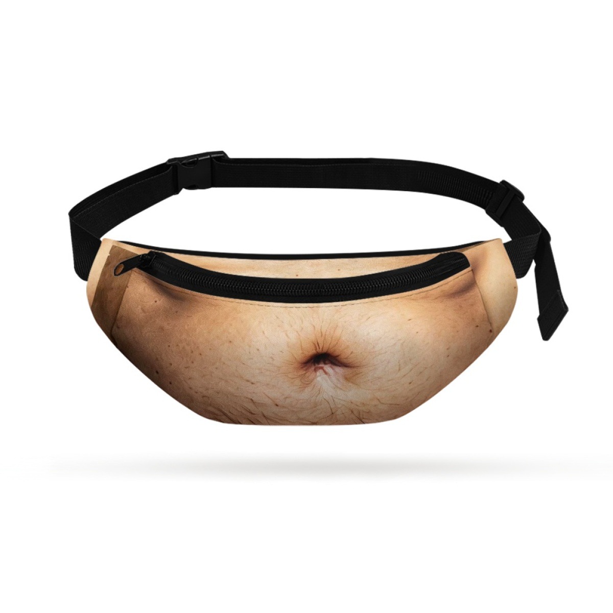 Cross-border best-selling creative simulated belly bag, beer belly waist bag, funny belly bag, custom-made according to your design