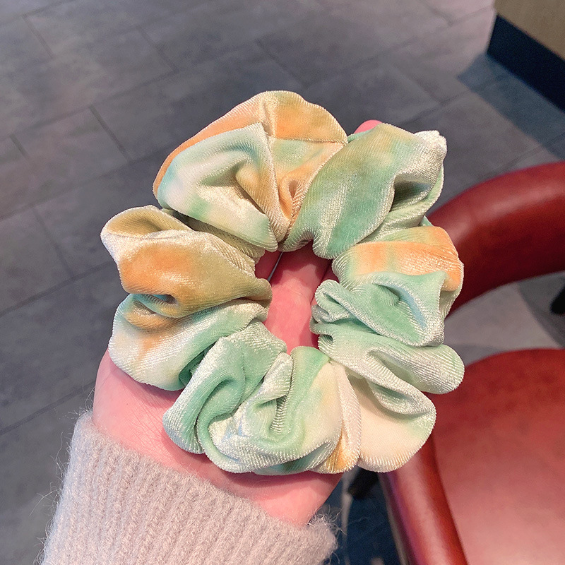 European And American Cross-border Fabric Hair Tie Hair Accessories Simple Contrast Color Hair Scrunchies display picture 9