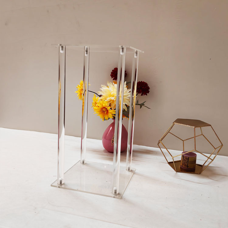 Acrílico transparente soporte de flor de boda soporte de flor de cristal decoración de mesa de boda decoración de suministros para el hogar