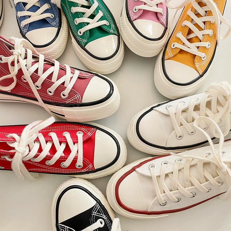 Канвасовые кроссовки высокие (Canvas High-Top Sneakers), корейский стиль, классика повседневная, размеры EU 35–44