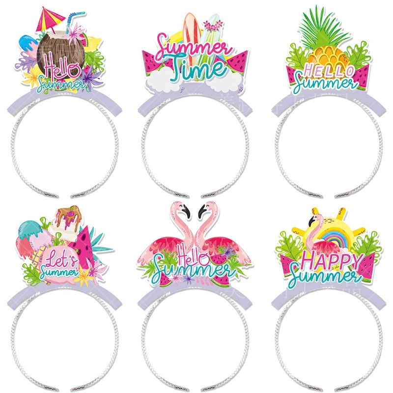 Transfronterizos Hawaian Party Decoration Hairband Photo Props Party Summer Photo Props Extraño Hairband
