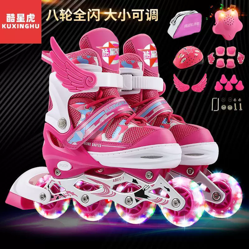 Children's set for boys, roller skates for beginners, full set