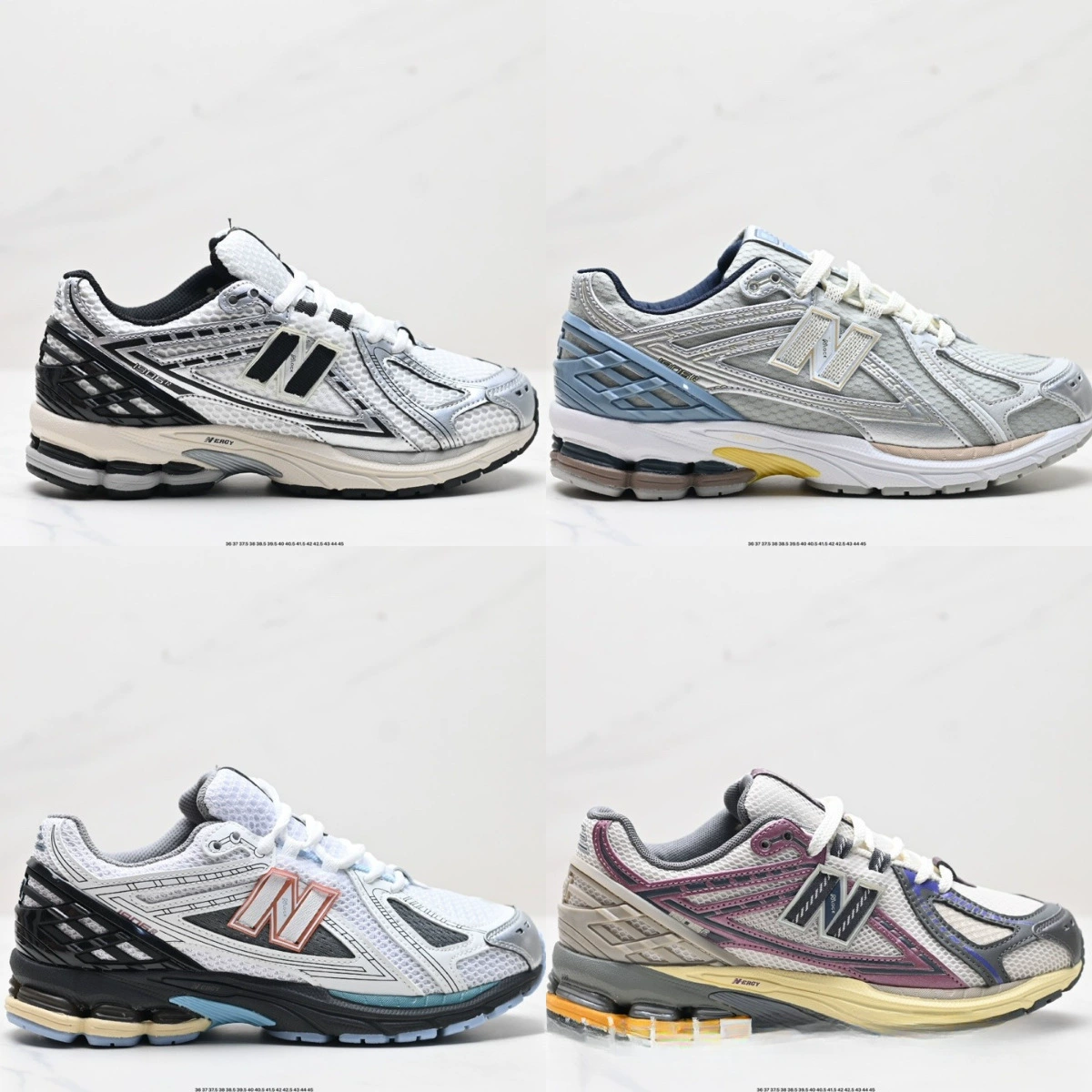 Putian shoes 1906r dad shoes трансграничная Putian чистая оригинальная дышащая мужская и женская обувь уличные кроссовки жидкое серебро