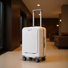 前开口商务行李箱多功能拉杆箱万向轮20寸网红旅行箱硬箱3789防盗