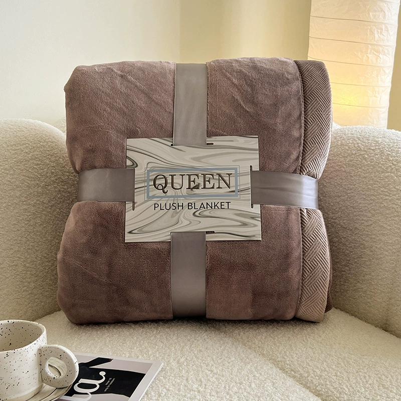 Duvet, coral flannel sofa for sleep, increased thickness