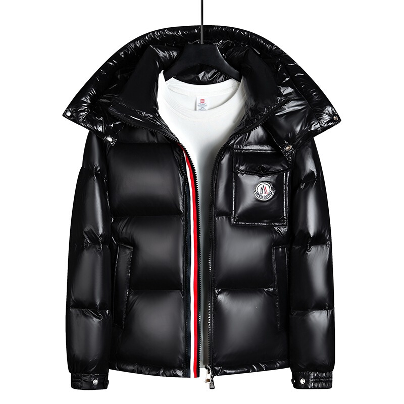 2026 new popular winter collection: rainbow-patterned, short-style down jacket for couples, versatile, warm, windproof, and waterproof
