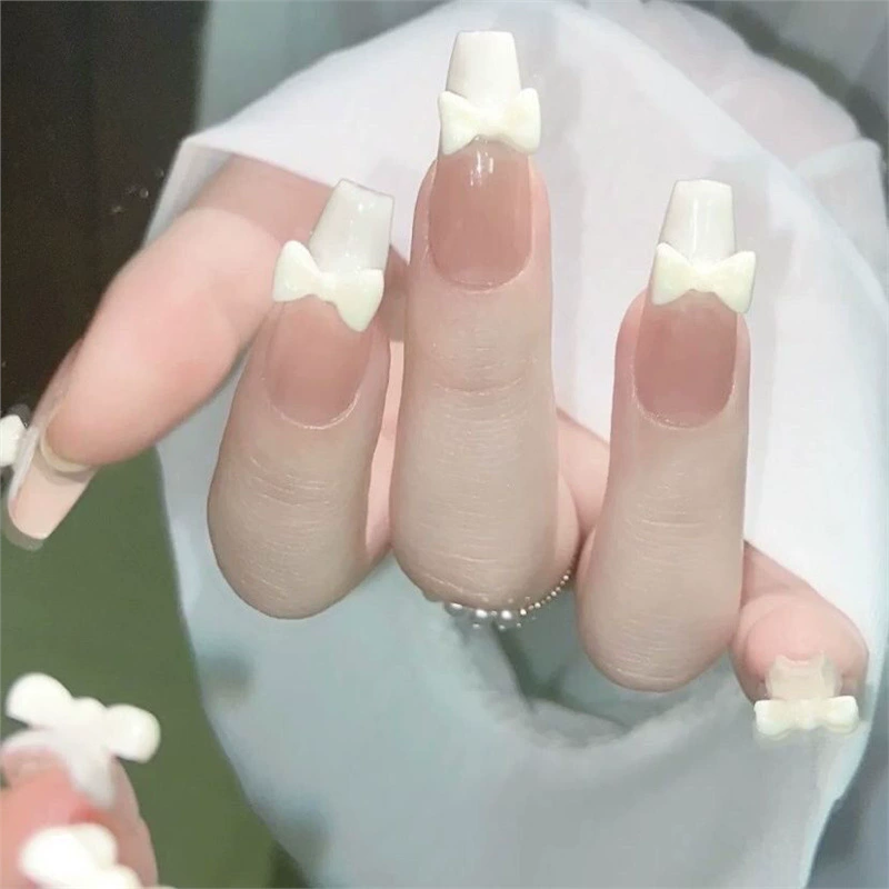 Nail stickers with bow for manicure