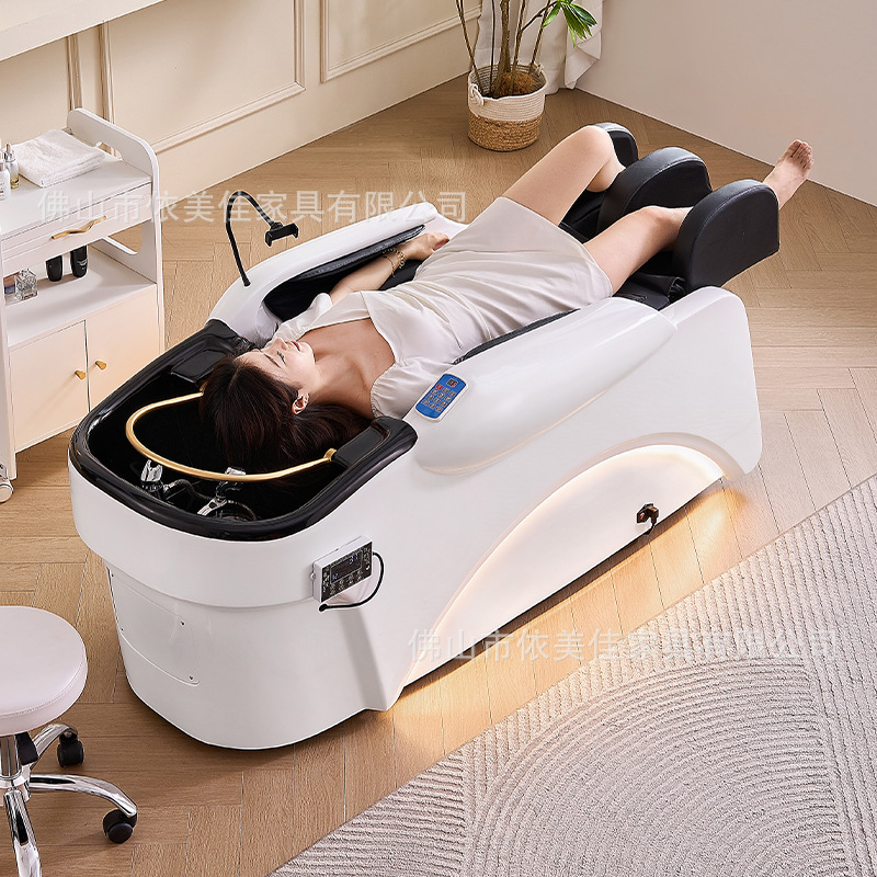 Cama eléctrica de salud de la cabeza masaje lavado de cabello champú de temperatura constante agua de circulación de cuidado del cabello belleza fumigación cama multifuncional
