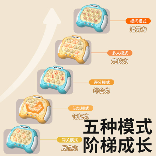 Children's Press and Release Stress Speed Push Challenge Game Machine, Groundhog Pop Pop Candy Interactive Toy Wholesale