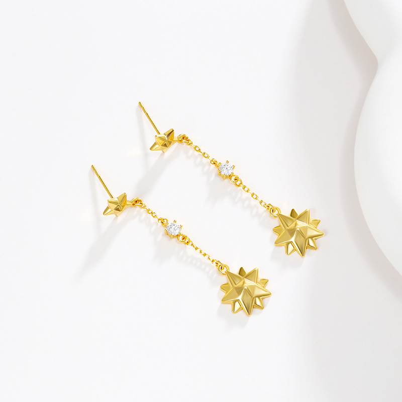 Xuping joyería pentaca de pentaca de lengüeta larga mujer japonesa y coreana simple nicho de moda sensación de pentaca de estrella mujer
